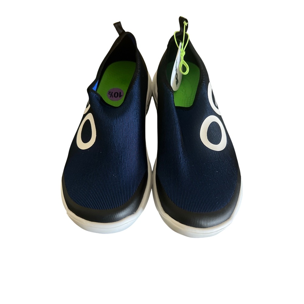 OOFOS OOmg Low Shoe Men 10.5 Navy‎ Blue Excellent Slip On Recovery